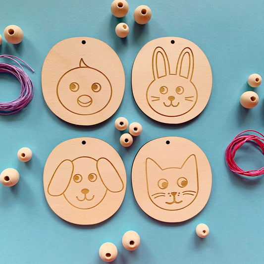 Make your own Jewellery kit with Animals and paint set