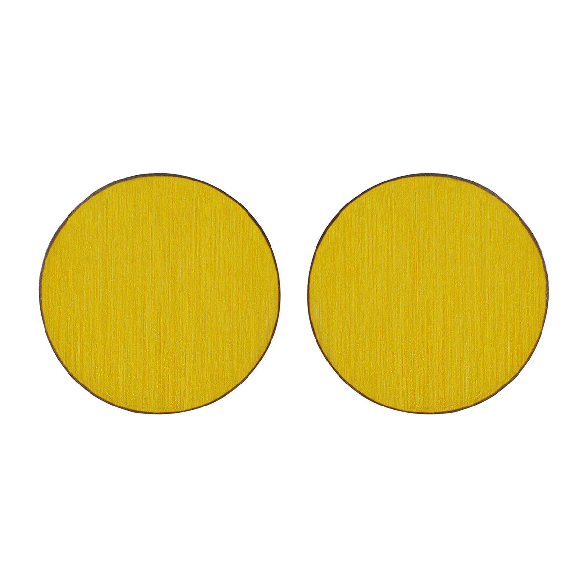 Circle studs in yellow