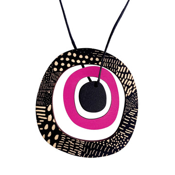 3 piece pendant in pink and Night Garden pattern