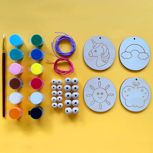 Make your own Unicorn and friends jewellery kit with paint set.