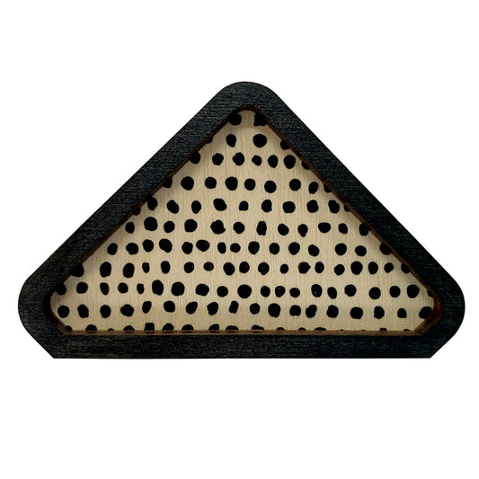 Black spots Pocket Handkerchief wooden brooch