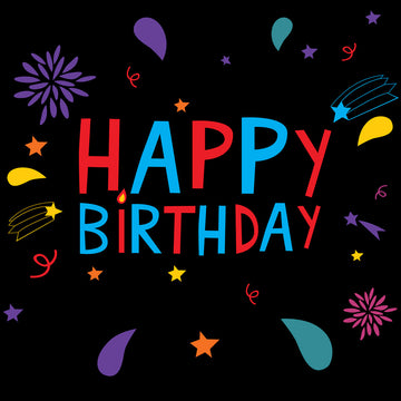 Happy Birthday fireworks card