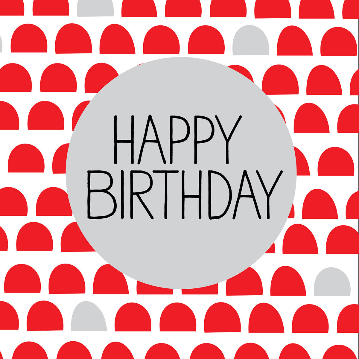 Happy Birthday with silver nordic design card