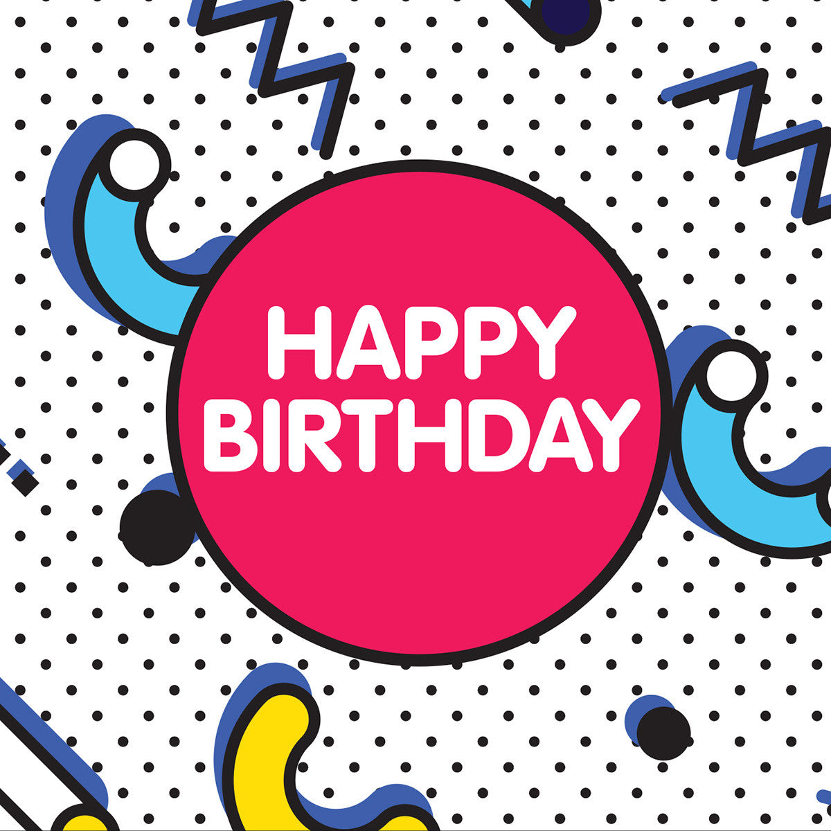 Post Memphis Happy Birthday card