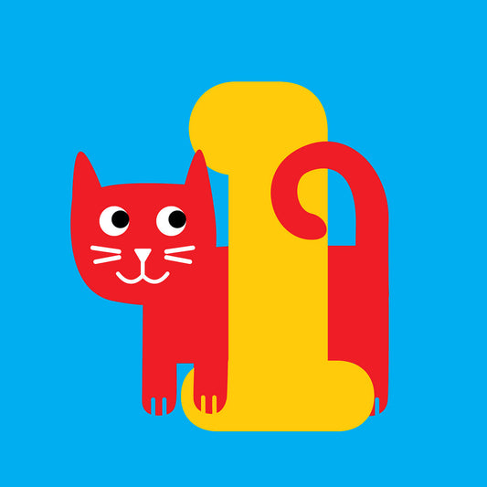 1 year old cat Birthday greeting card