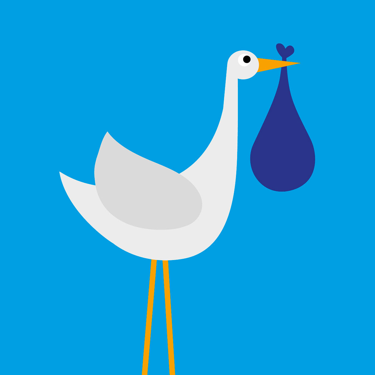 Blue stork card