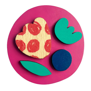 Large Tulip Brooch with 4 pieces