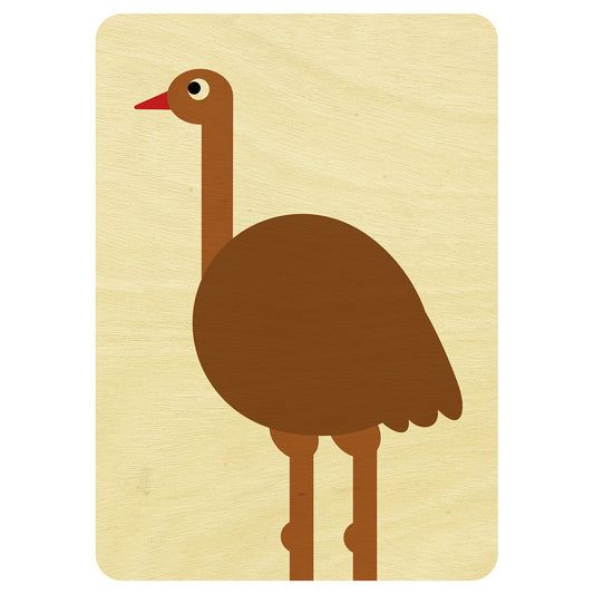 Emu wooden card