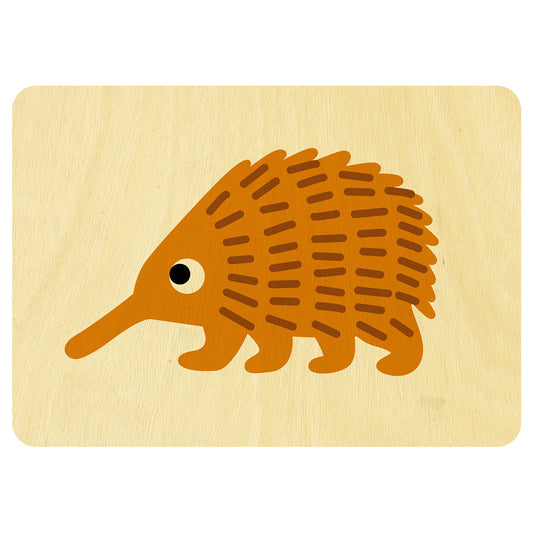 Echidna wooden card