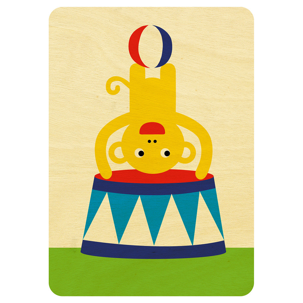 Cheeky Monkey wooden card