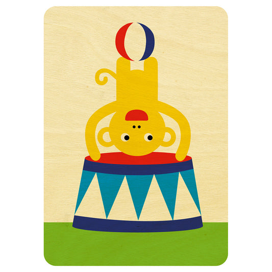 Cheeky Monkey wooden card