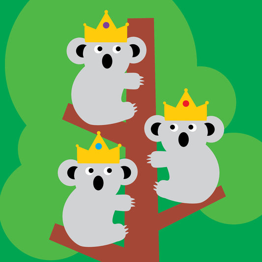 Three wise koalas Christmas card