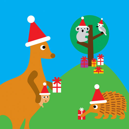 Australian bush friends Christmas card