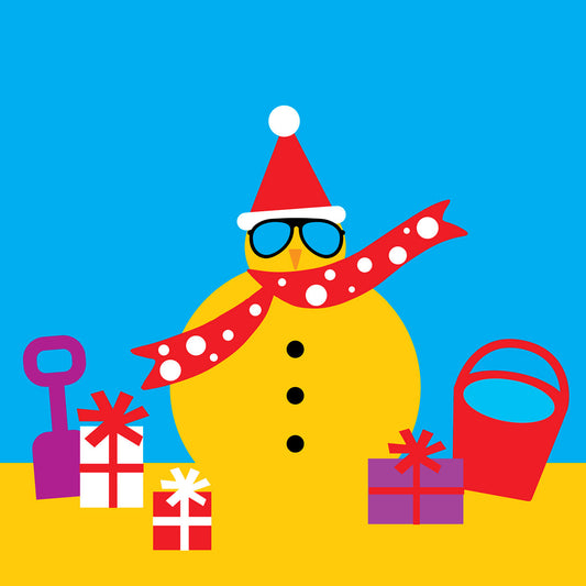 Sand man Christmas card