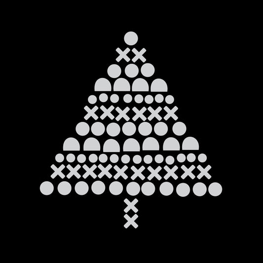 Silver Christmas tree card