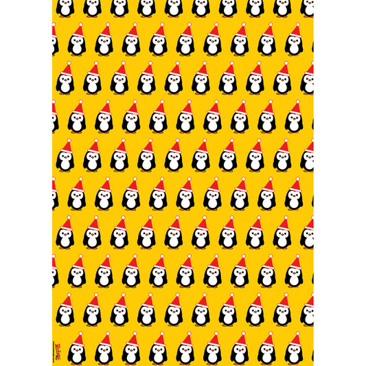 Mr Penguin Christmas wrapping paper