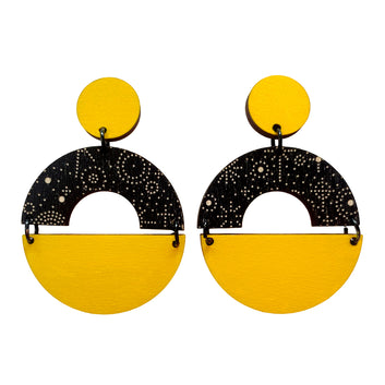 Fireworks Large Circle Earrings