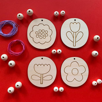 Make your own Flower jewellery kit with paint set