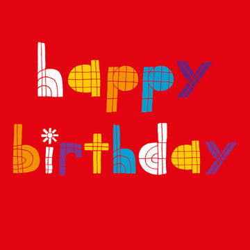 Red Happy Birthday card