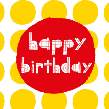 Yellow spots Happy Birthday card