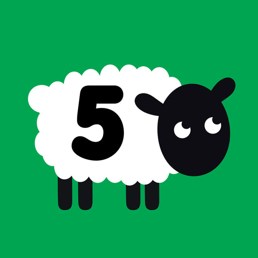 5 years old sheep Birthday card