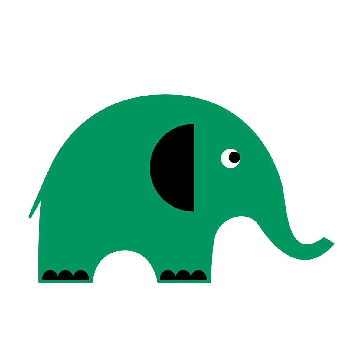 Green elephant card