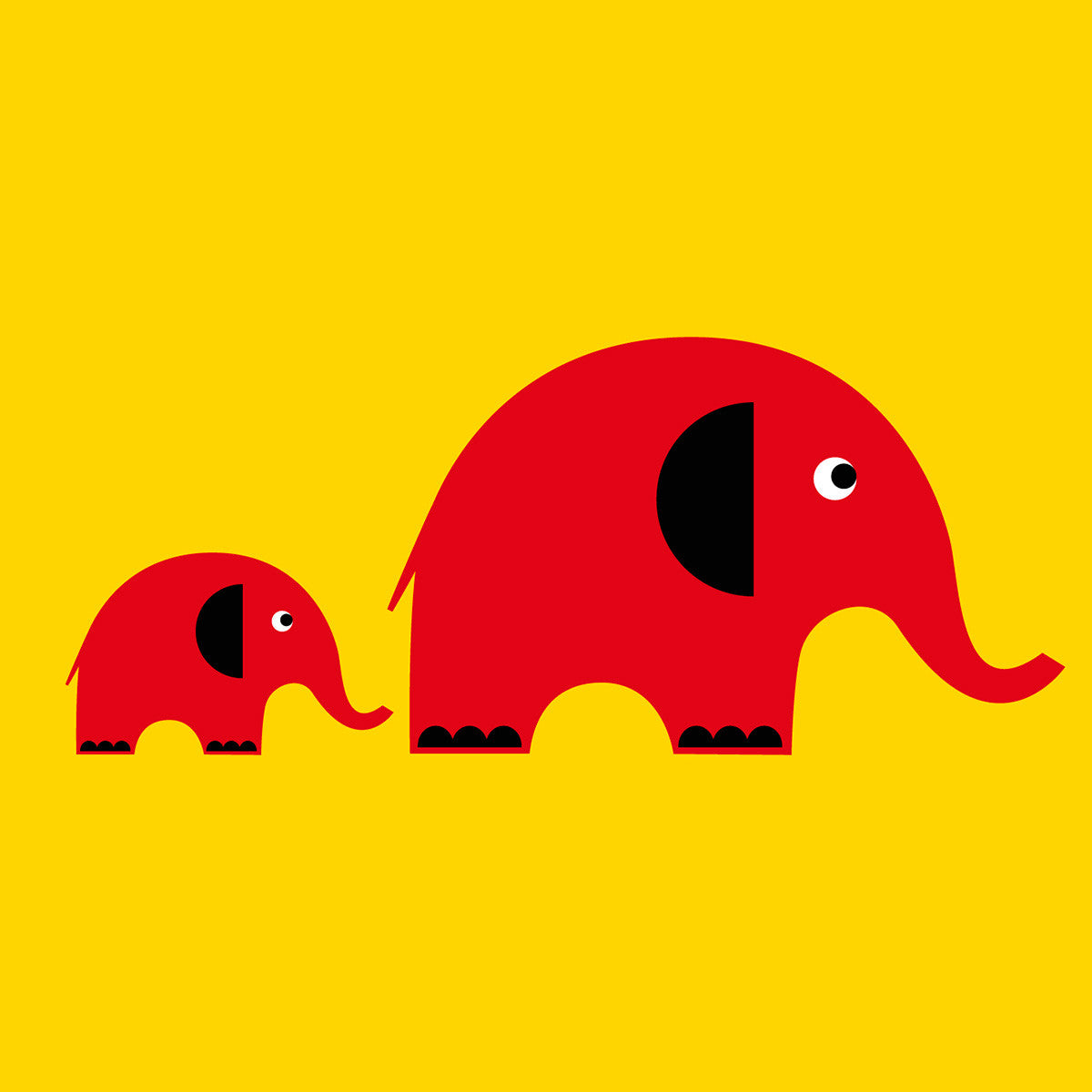 Two elephants card
