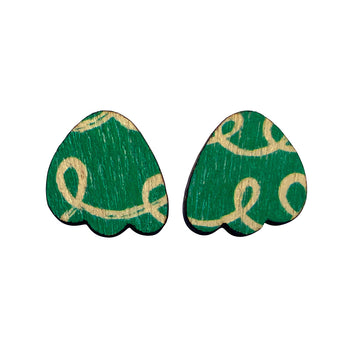 Tulip patterned stud earrings