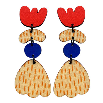 Tulip 4 piece earrings