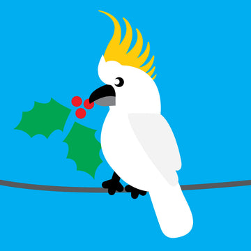 Cockatoo Christmas card